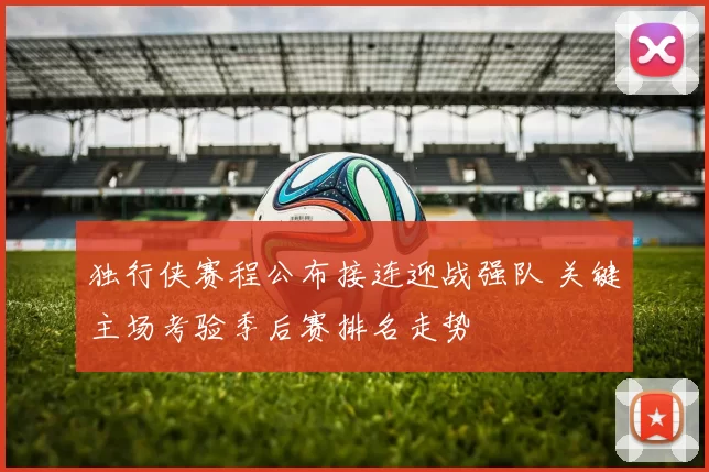 独行侠赛程公布接连迎战强队 关键主场考验季后赛排名走势